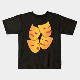 Theatre Masks Theater Actress Drama Actor Gift print Kids T-Shirt